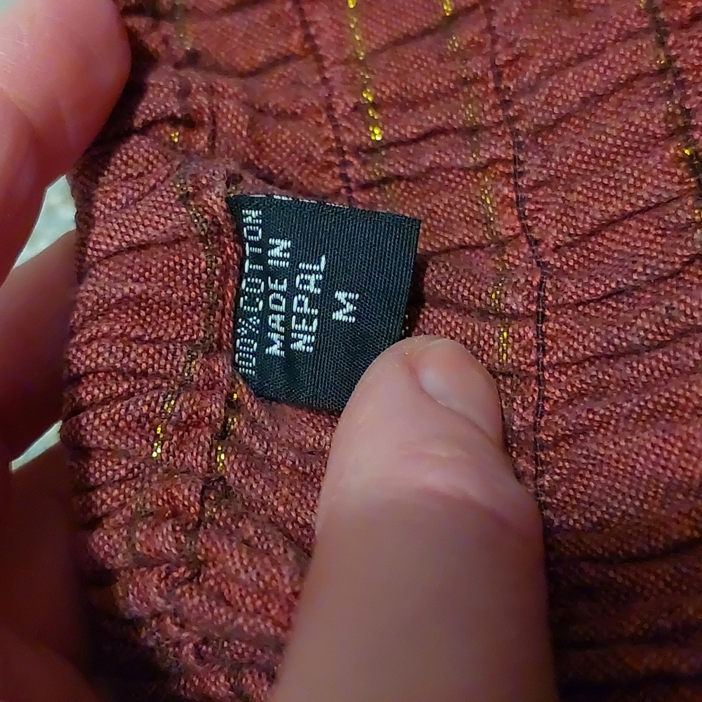 Gold Pinstripe Harem Pants - Picture 3 of 3